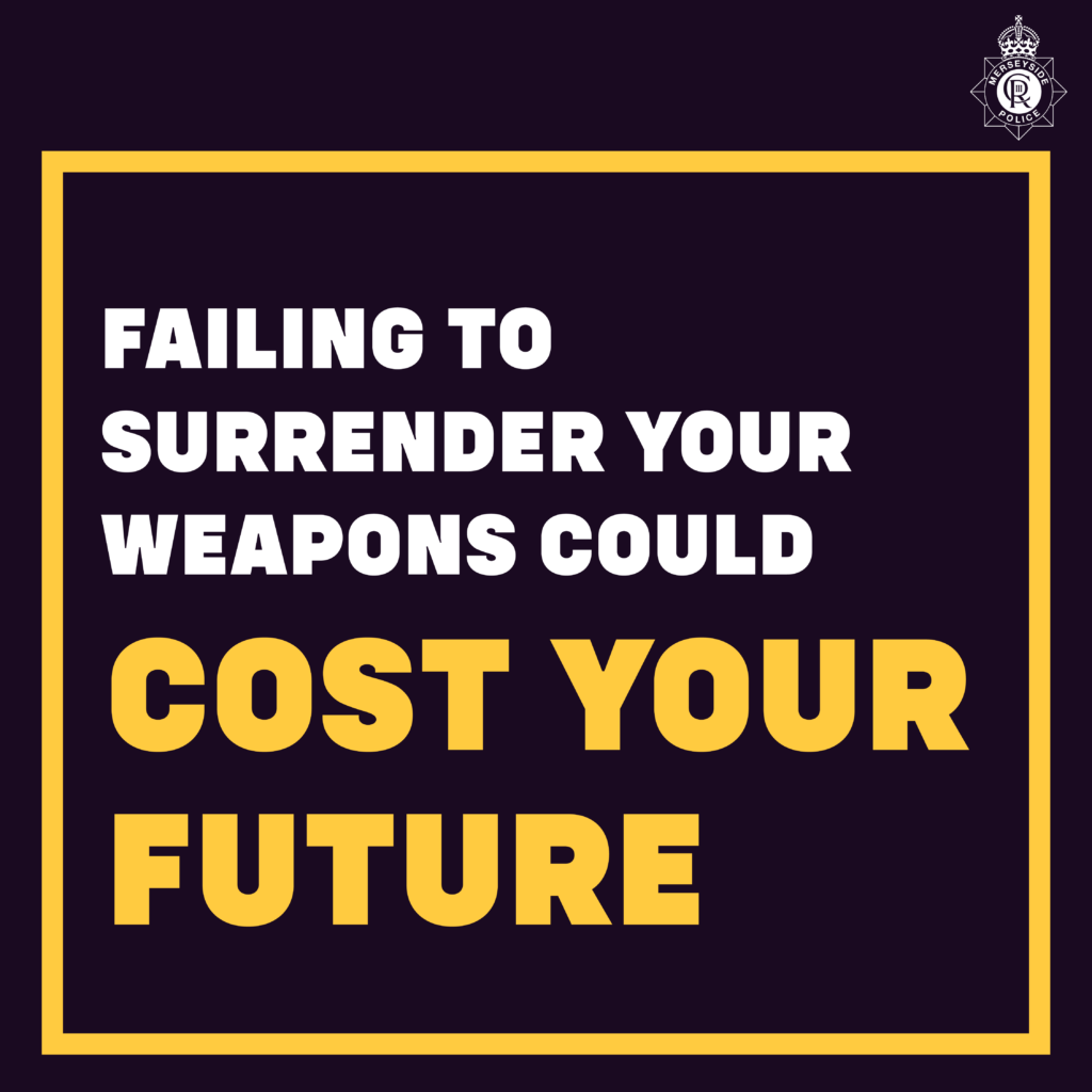 Failing to surrender your weapons could cost your future