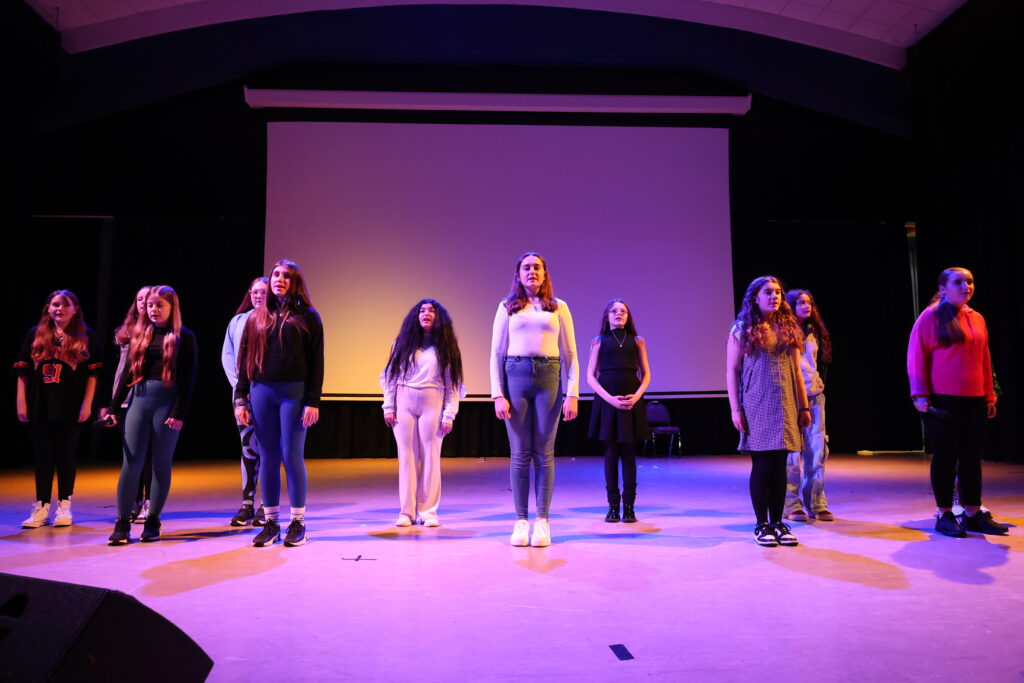 Young people performing on stage